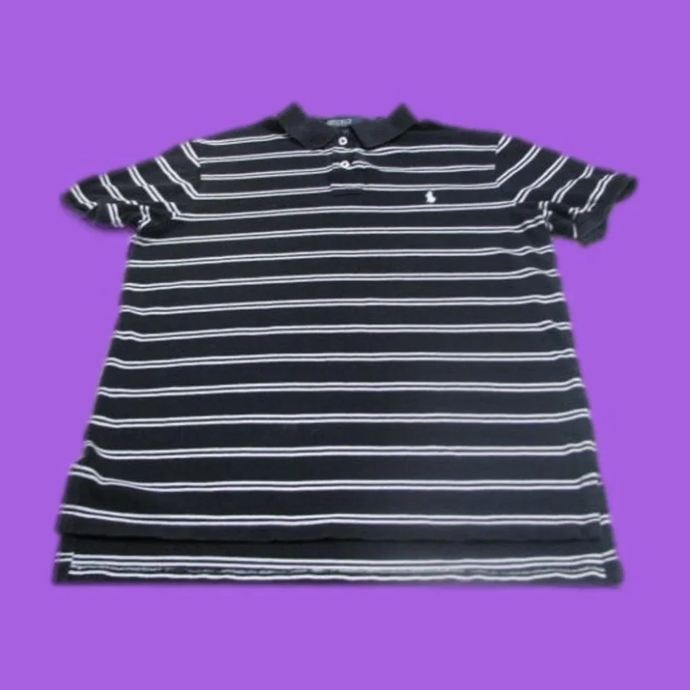 Ralph Lauren Boys Shirt Polo Custom Fit, Striped, Side Slits, High/Low S… - Picture 10 of 16